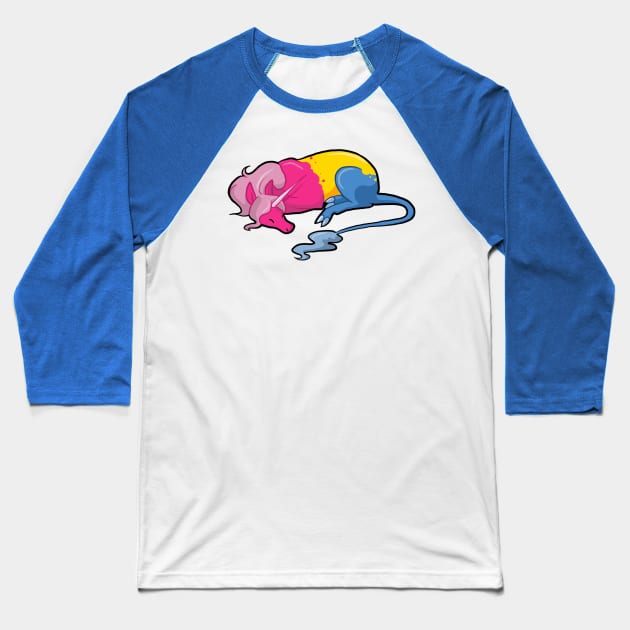 Pansexual Pride Unicorn Baseball T-Shirt by Khalico